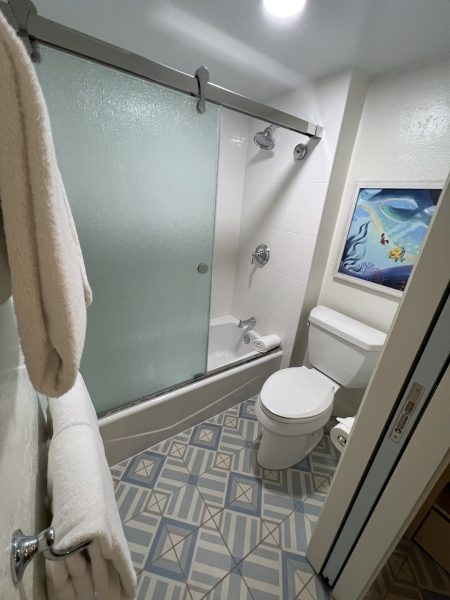 Bathroom in Little Mermaid Rooms at Disney's Caribbean Beach Resort