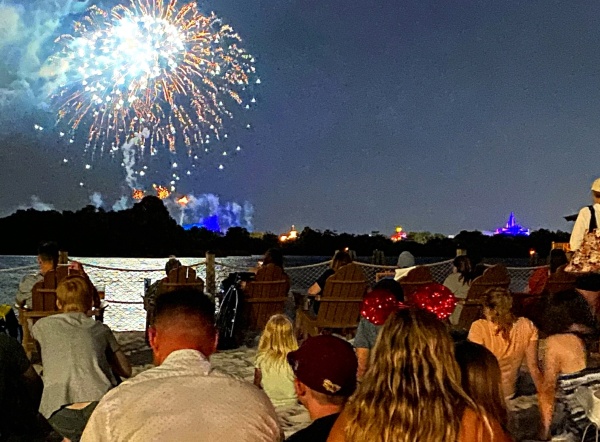 Viewing Magic Kingdom fireworks from Disney's Polynesian Village Resort - convenience is a reason to stay at a Disney World resort!