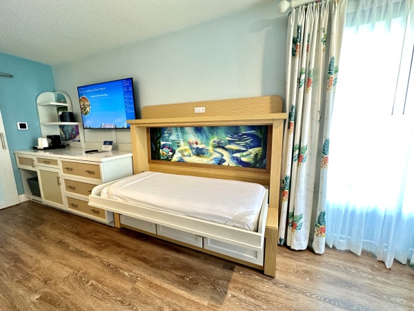 Little Mermaid rooms at Disney's Caribbean Beach child-size pull down bed