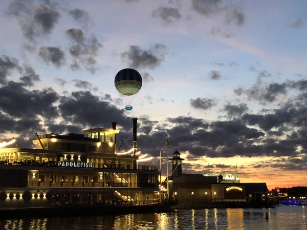 Disney Springs Balloon at Sunset