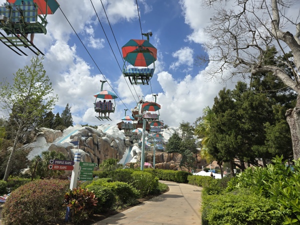 Blizzard Beach Chairlift attraction with height requirment