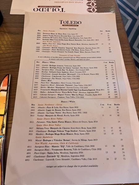 Wine List