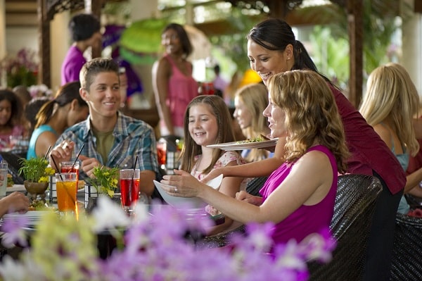 Dining at Orchid Court at Loews Royal Pacific Resort