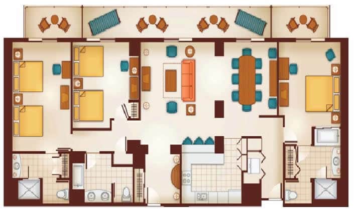 Disneyland Hotel 3 Bedroom Suite Floor Plan 2018 World S