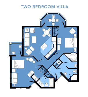 Vero Beach Two Bedroom Villa Layout