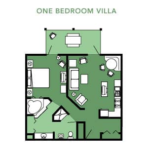 Disney's Hilton Head Island One Bedroom Villa Layout