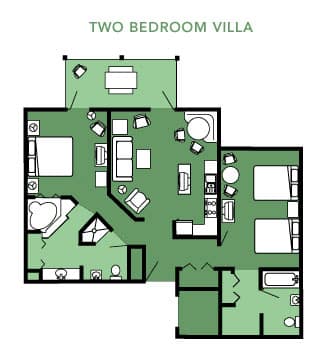 Two Bedroom Villa Layout