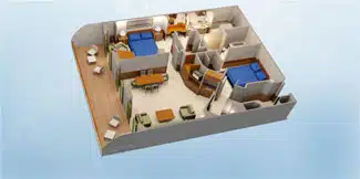 Disney Wonder and Disney Magic Concierge Two Bedroom Suite with Verandah - Disney Cruise Line