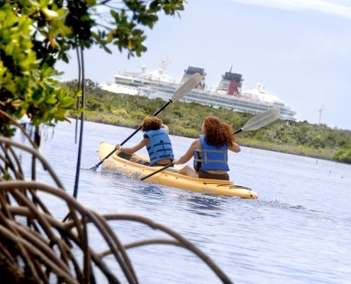 Family Kayaking at Disney Castaway Cay