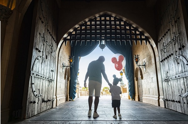 Walt Disney World Guests with Balloon