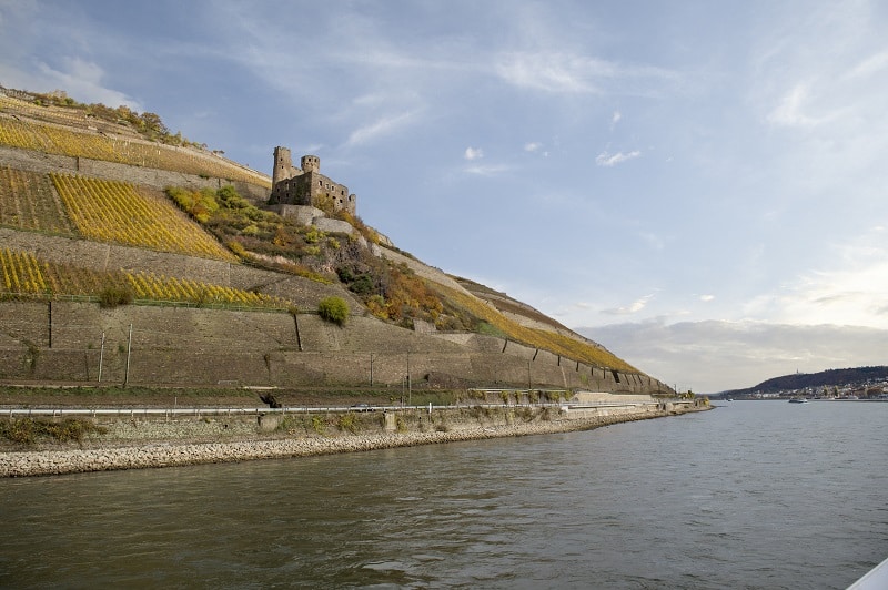 ABD - Koblenz to Rudesheim - CastleHillside View From Boat