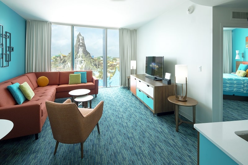Cabana Bay Beach Resort 2-Bedroom Suite Living Area