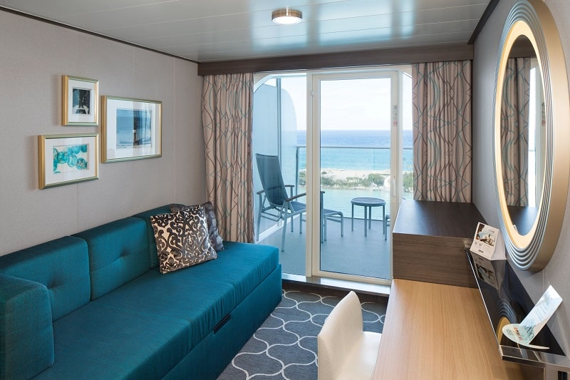 Royal Caribbean International - Harmony of the Seas - Superior Ocean View Stateroom with Large Balcony Cat D1