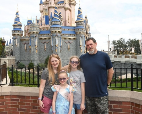 Family at side of castle 2