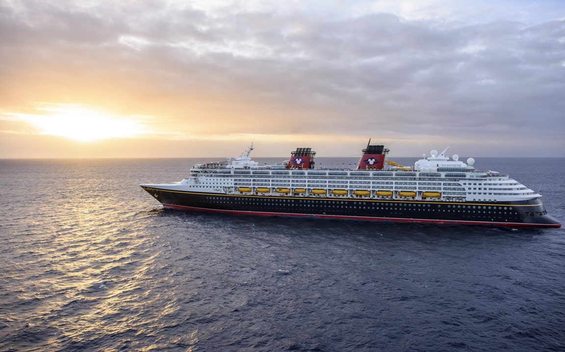 Disney Wonder at Sunset