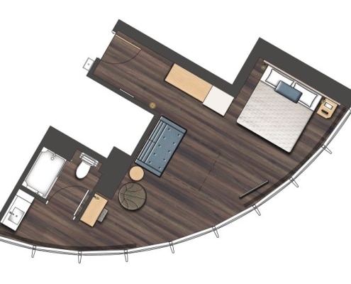 Deluxe King Room Diagram