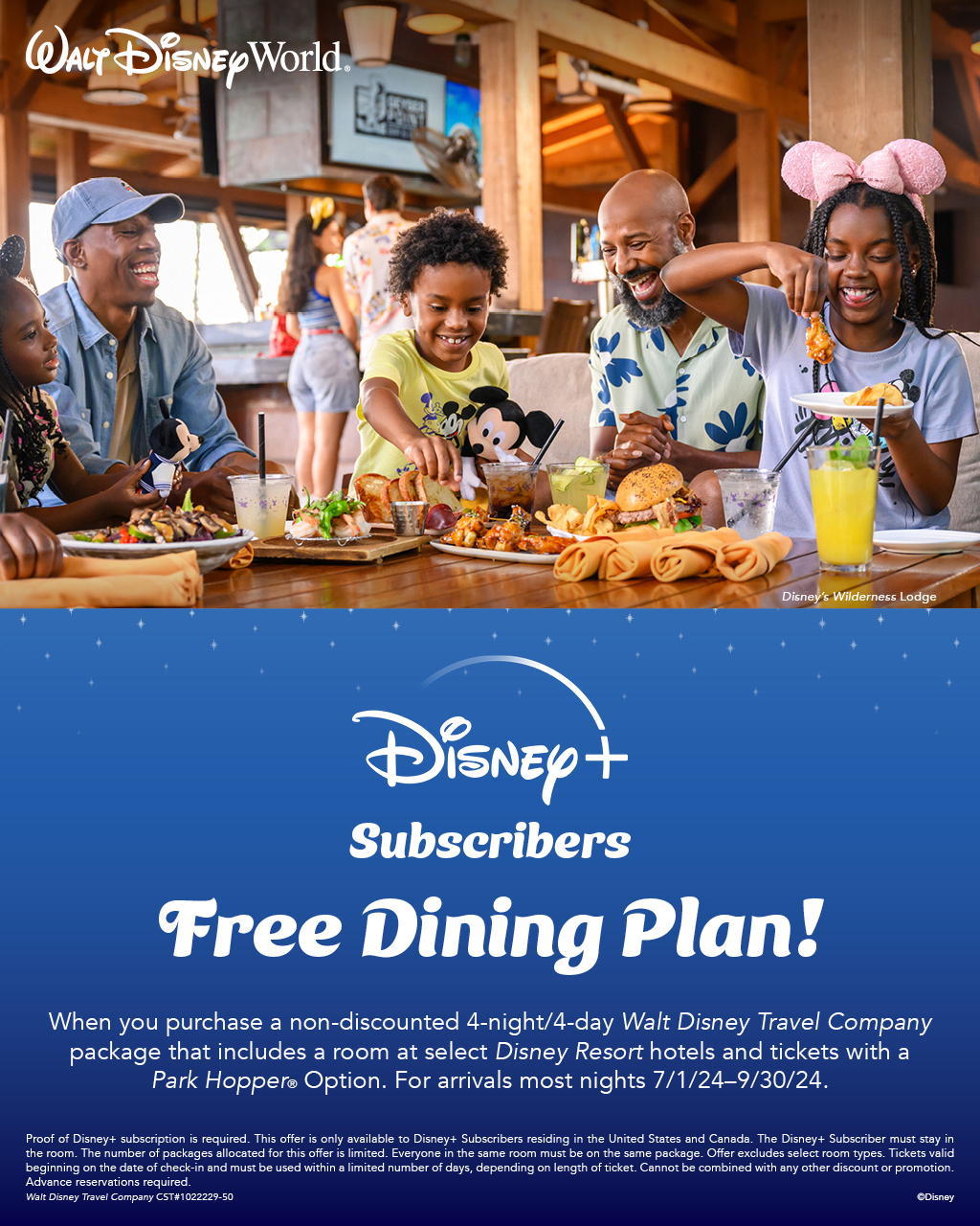 Walt Disney World Resort Free Disney Dining Offer