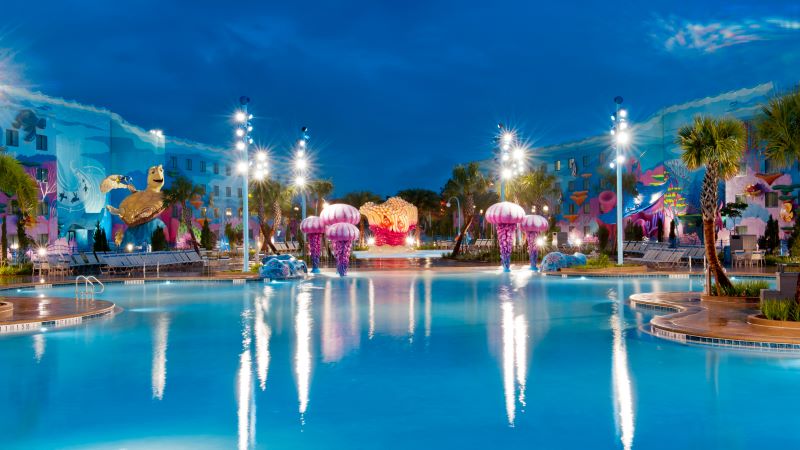 The Big Blue Pool at Disney’s Art of Animation Resort