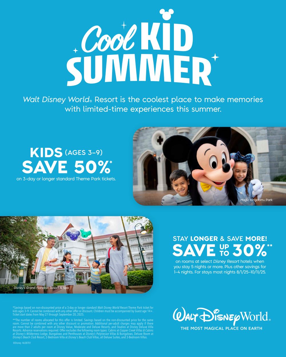 Save on your Walt Disney World Vacation this Summer