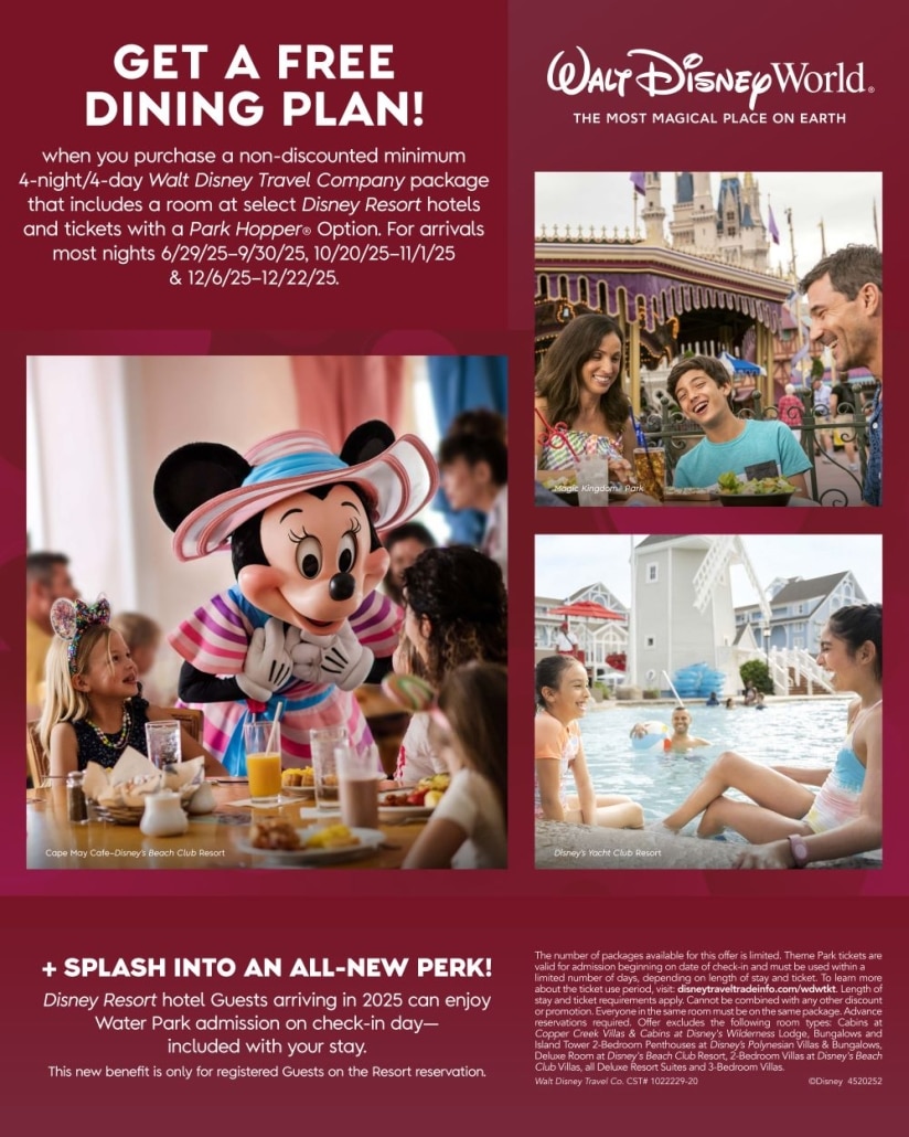 Walt Disney World Free Dining Deal