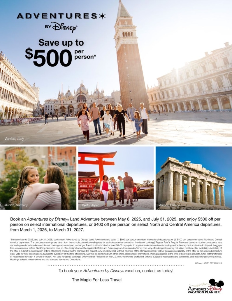 Adventures by Disney Early Booking Offer