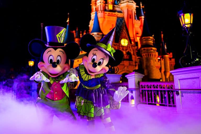 Mickey and Minnie in Hallloween Costumes for MNSSHP