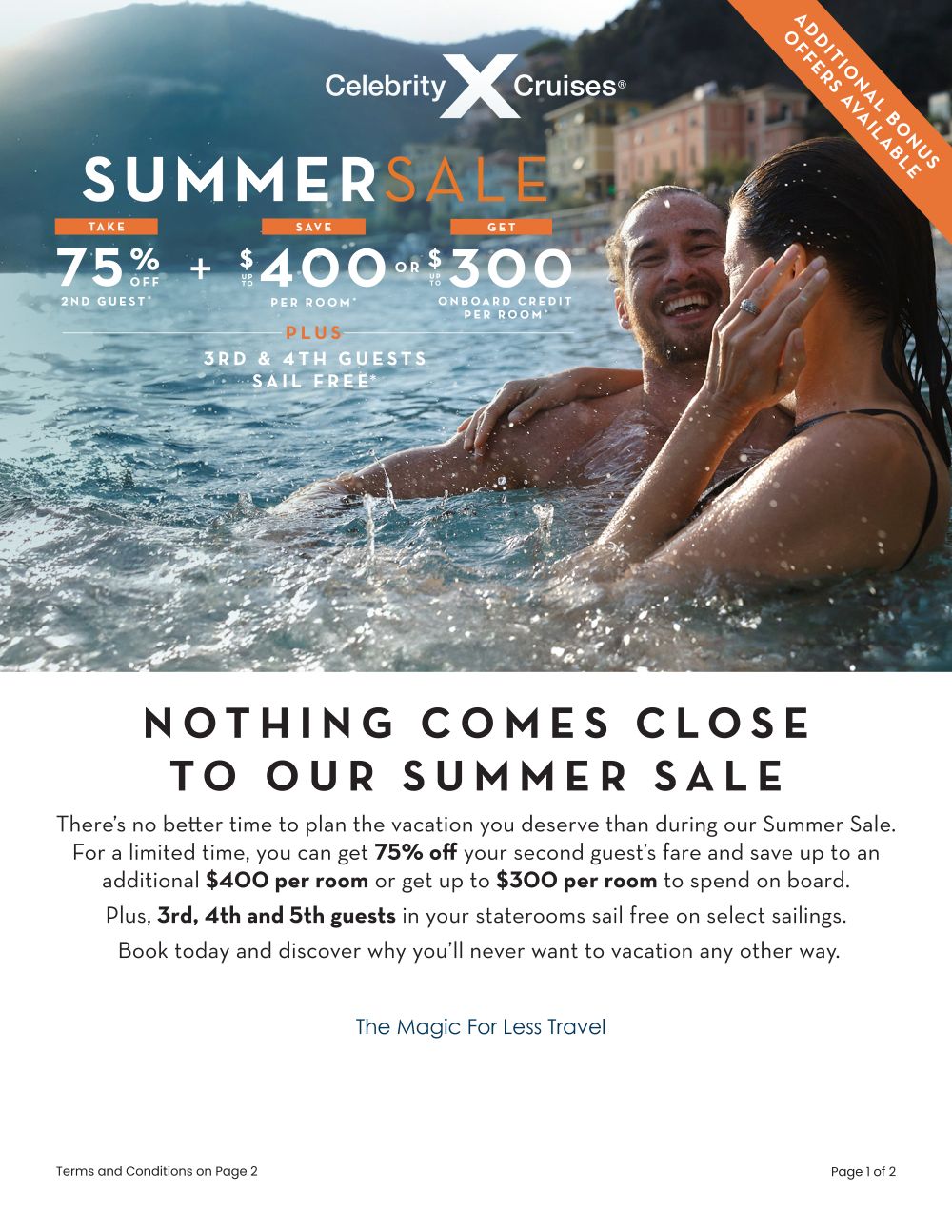 Celebrity Cruises Summer Sale