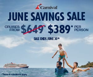 Carnival June Savings Sale