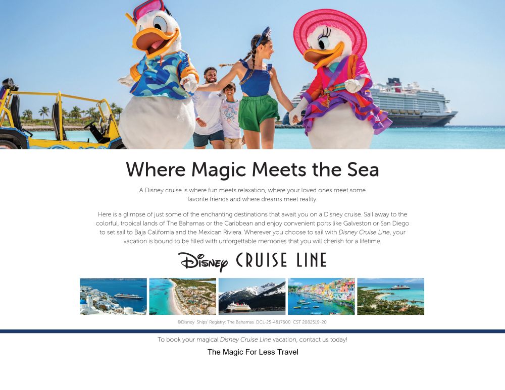Disney Cruise Line Fall 2026 and Spring 2026