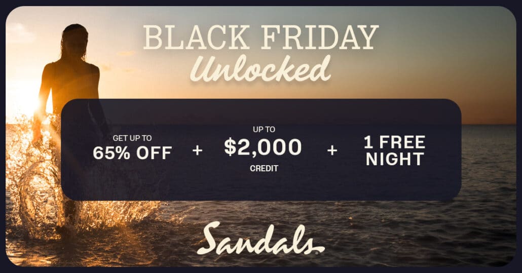 Sandals Resort Black Friday Sale