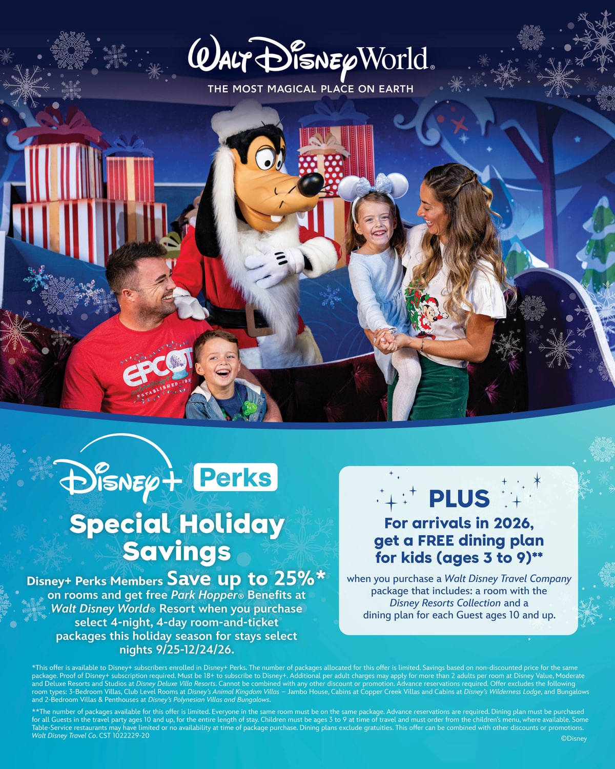 Save at Walt Disney World during the 2026 Holiday Season with this great Disney+ Perks Offer