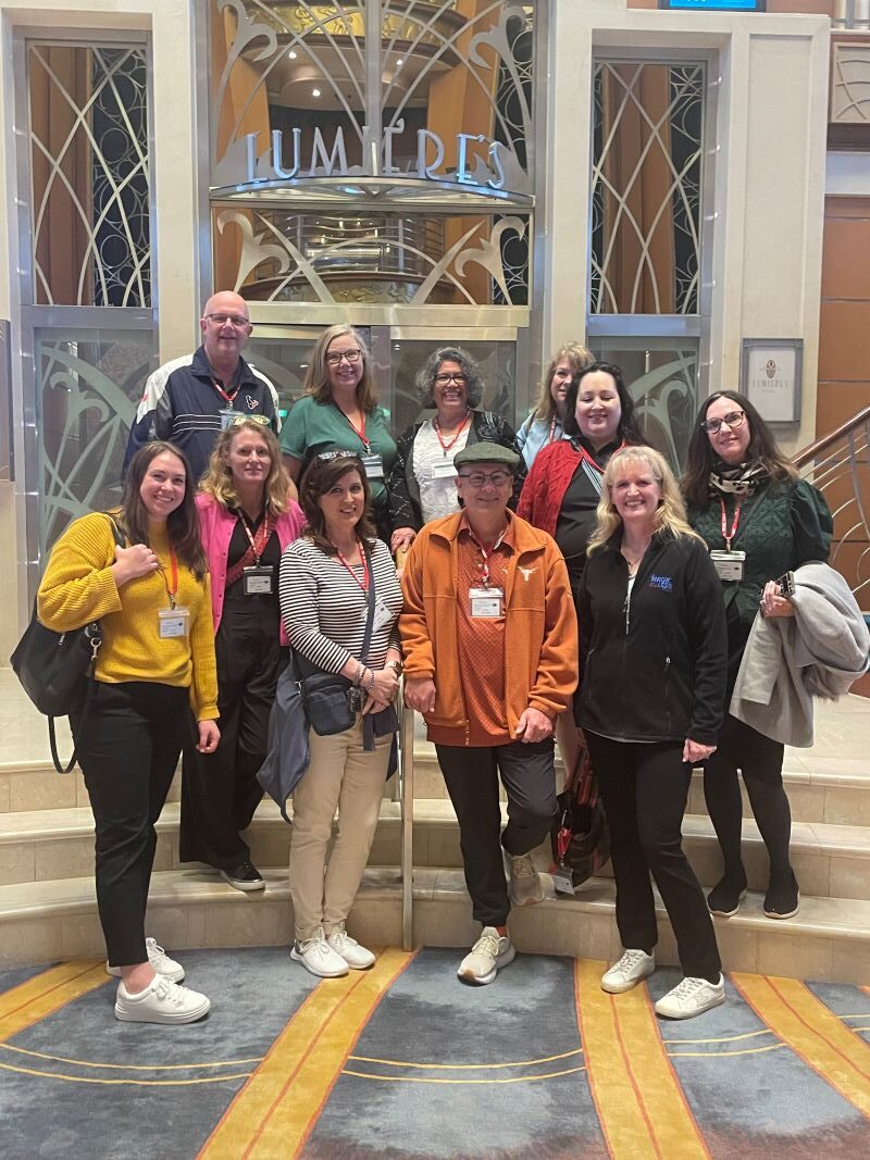 The Magic For Less Travel Advisors onboard a Disney Cruise